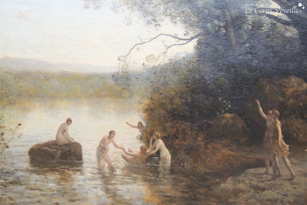 Oser l’oisiveté. Le bain de Diane : détail de la peinture de Camille Corot. Musée des beaux-arts de Bordeaux.