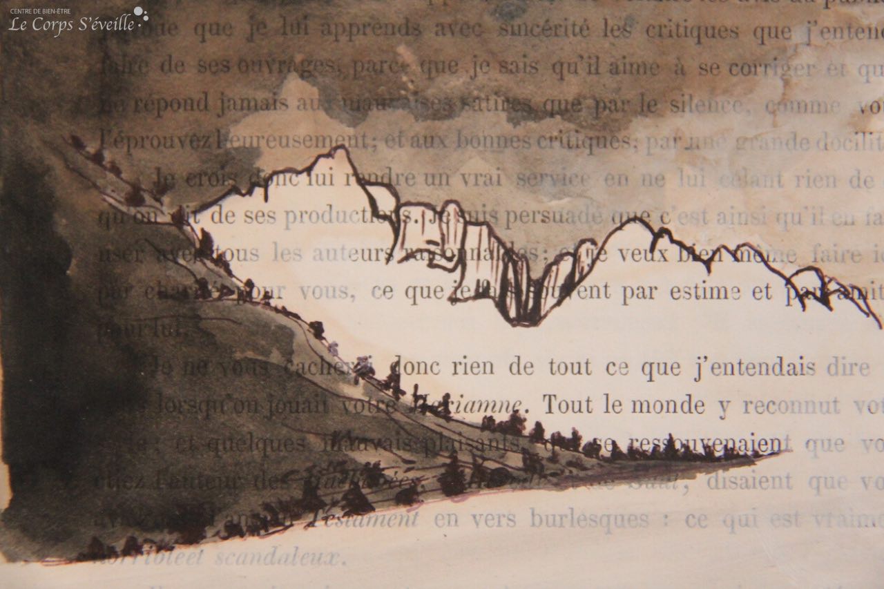 Œuvre de Danièle Gay, artiste peintre et bergère à Lescun, dans les Pyrénées béarnaises.