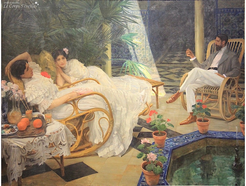 Le Patio, de Bedous à Pau : Le Patio est une peinture d’Henri Zo visible au musée des beaux-arts de Pau.