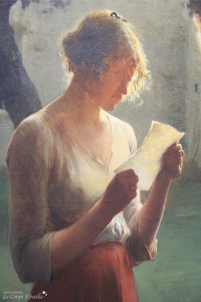 Le toucher au féminin. Peinture d’Henry Lerolle. Musée des beaux-arts de Pau.