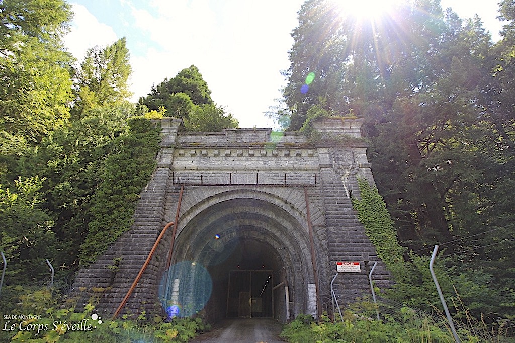 Entrée du tunnel du Somport, côté nord. Côté sud, le tunnel débouche sur la gare internationale de Canfranc.
