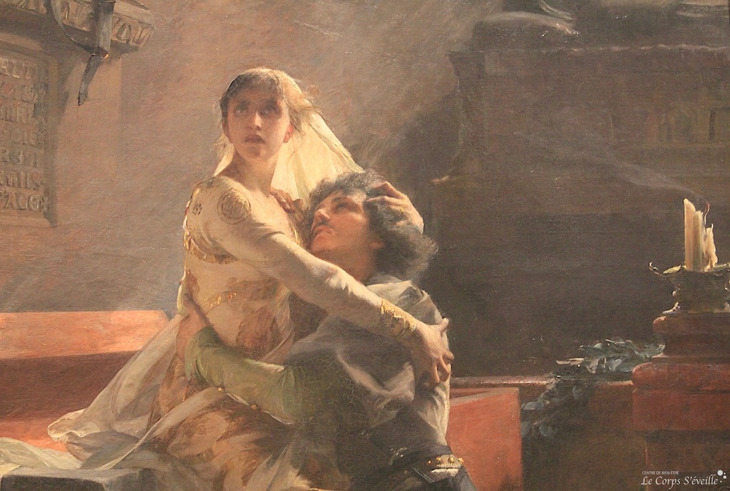 Le réveil de Juliette : détail d’un tableau d’Albert Maignan. Musée des beaux-arts de Lyon.