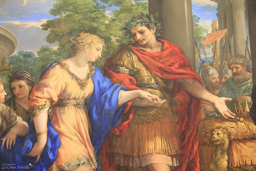 Les nuances de l’amour. Détail d’une peinture de Pierre de Cortone. Musée des beaux-arts de Lyon.