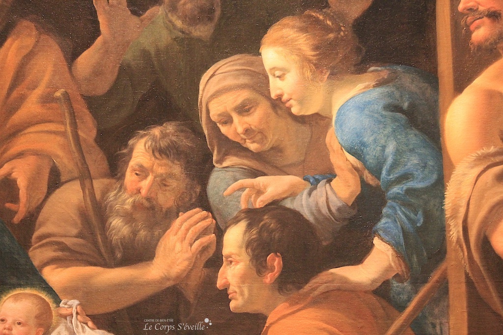 Les nuances de l’amour. Détail d’une peinture de Philippe de Champaigne. Beaux-arts de Lyon. 