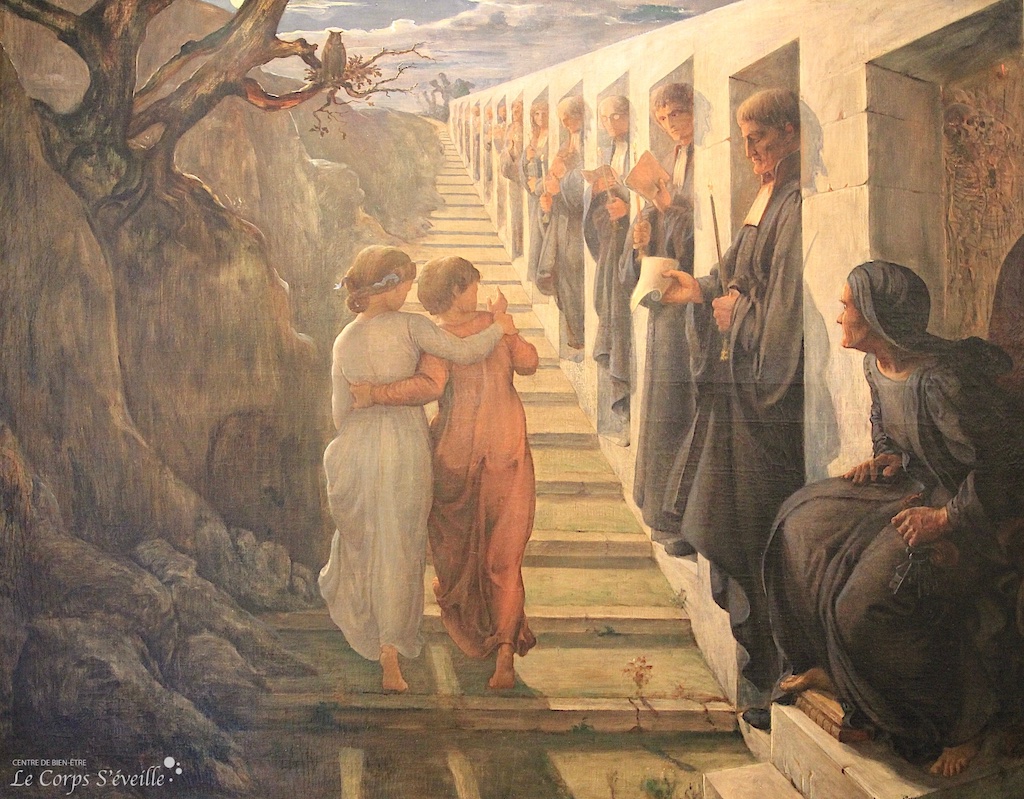 Le mauvais sentier : détail d’une peinture de Louis Janmot. Musée des beaux-arts de Lyon.