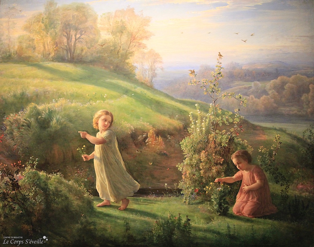 Le printemps : détail d’une peinture de Louis Janmot. Musée des beaux-arts de Lyon.