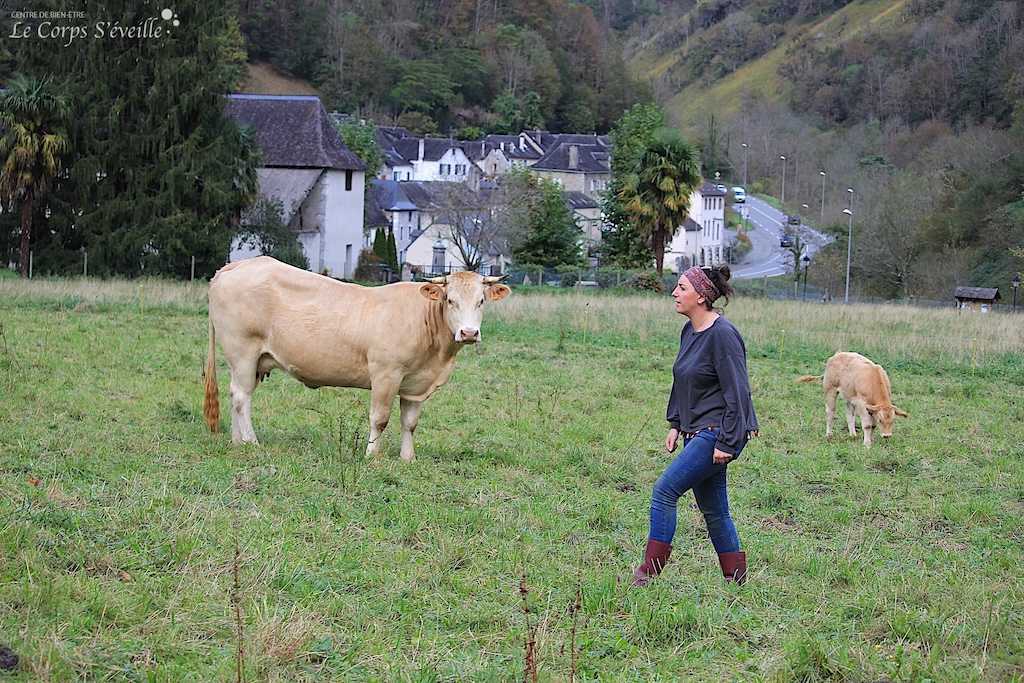 Ophélie Escot a un élevage de 400 brebis et un élevage de 30 vaches Blonde d’Aquitaine.