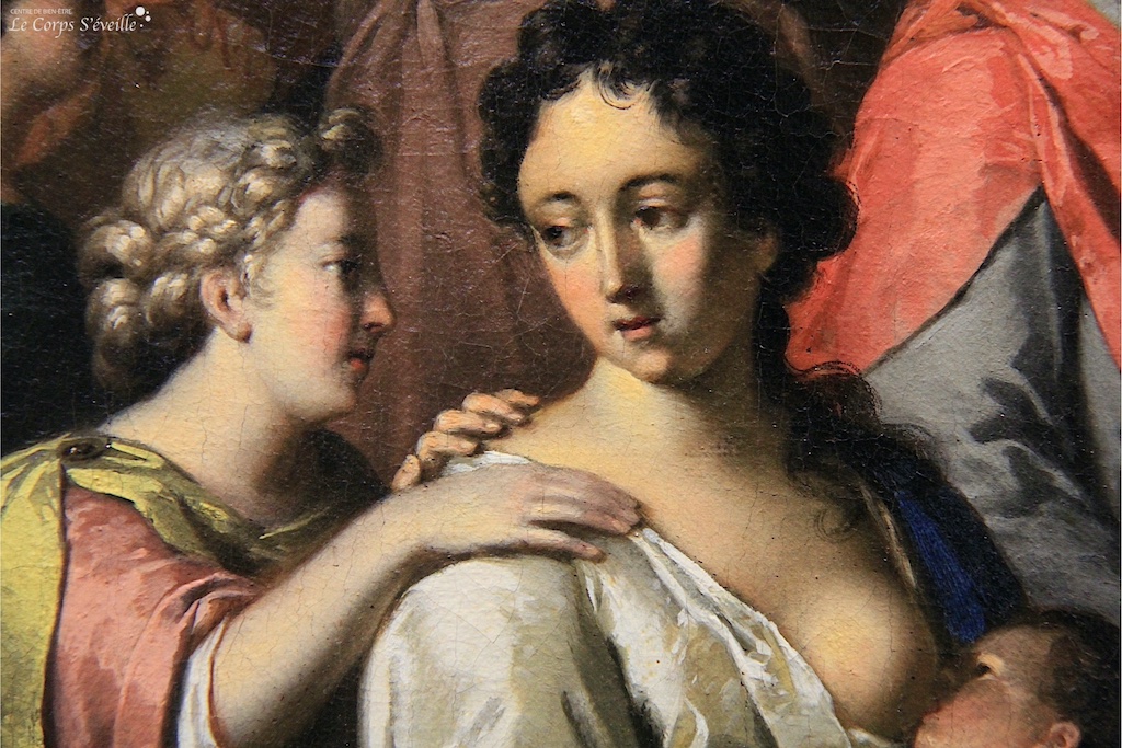 La peau et le toucher. Détail d’une peinture de Gérard Hoet. Musée des beaux-arts de Pau.