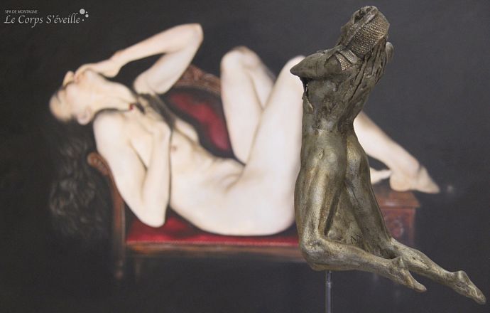 Le temps d’une exposition, la peinture de Michèle Narce croise la sculpture de Pascal Borghi.