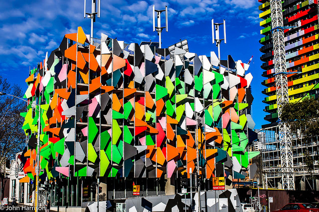 Pixel Building, du studio d’architecture 505, est visible à Melbourne, Australie. Photographe : John Harrison.